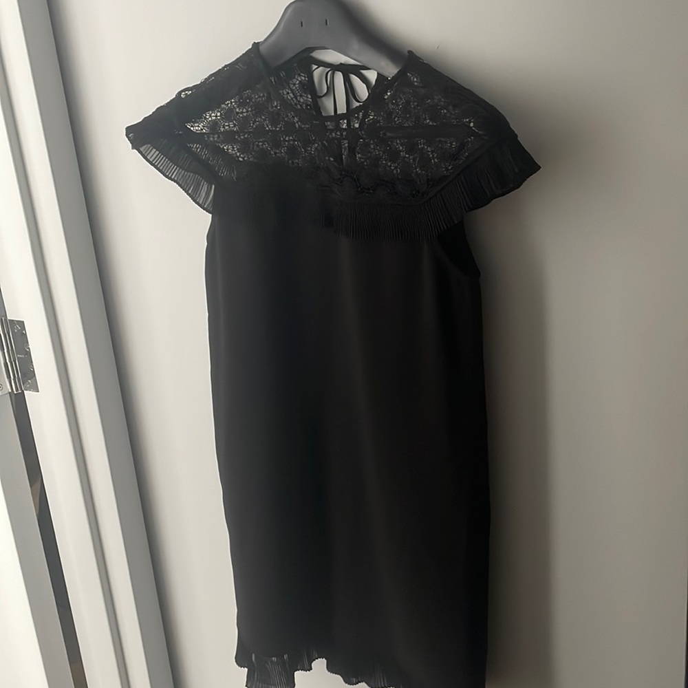 Sandro Lace Neck Shift Dress
